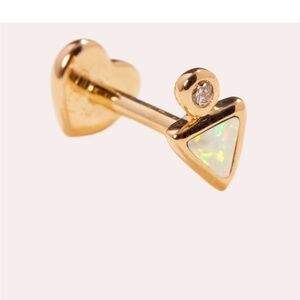 Pamela Love Triangle Opal Diamond Stud